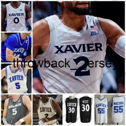 thr özel Xavier Musketeers Basketbol Forması Souey Boum Zach Freemantle Jack Rahırık Colby Jones Adam Kunkel Erkek Kadın Gençlik Çocuk NCAA Formaları S-4XL