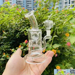 Cachimbos de 5 polegadas mini vidro Dab Rigs Bong Skl Egg Inline Perc Water Pipe Beaker Recycler Oil With Quartz Banger Drop Delivery Ho Dh0Pu