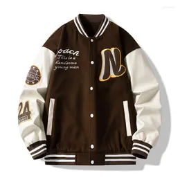 Men's Jackets Spring Oversize Baseball Jacket Men Fashion College Vintage Coat Baggy Uniforms Button Outerwear School Team Clothes Tops Male