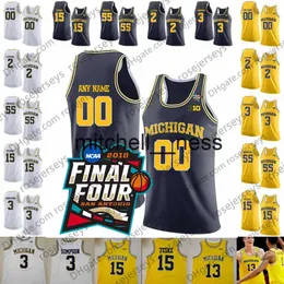 Mit8 Personalizzato Michigan Wolverines # 0 David DeJulius 5 Adrien Nunez 21 Franz Wagner 23 Brandon Johns Jr. Maglia da basket per bambini da uomo giovanile 4XL