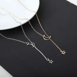 Pendant Necklaces European And American Fashion Women's Personality Simple Necklace Star Moon Irregular Delicate Temperament Collar