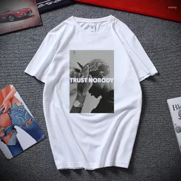 Camisetas para hombre 2 Pac Shakur Trust Nobody, divertida camiseta Unisex para hombre y mujer, ropa informal estilo Hip Hop, camiseta de algodón de manga corta para hombre