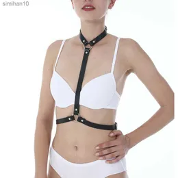 TRODEAM LEATHER strumpeband erotiska underklädersele justerbara PU -remmar för kvinnor sexig kropps bondage erotiska begränsningar Suspender L230518