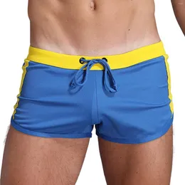 Shorts masculinos Siwmwear Praia Board Mesh Bolsa embutida respirável Fato de banho masculino com cordão Calças de banho para piscina