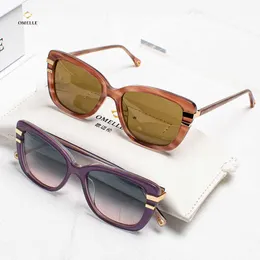 Dicke Acetat-Sonnenbrillen, modische Streifendesign-Brillen, individuelle Farbtöne