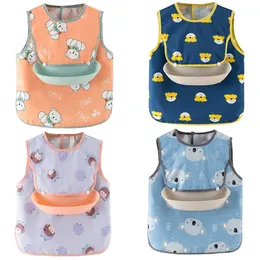 Bibs Cloths Baby Cotton Washable Children 's Apron Fashion Burp Fabric Pockets 먹이 턱받이 아기 소모품으로 덮인 소년과 여자 G220605