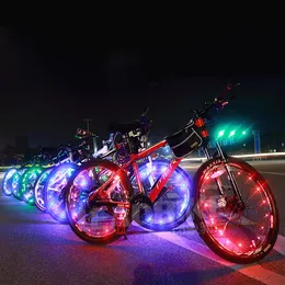 50 st 20Led Bicycle Wheel Night Lights Bike Flash Spoke String Light Outdoor Riding Waterproof Safety Varning Dekorera lampan