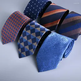 Bow Ties 2023 8cm For Men Formal Dress Accessories Professional Business Jacquard Necktie Stripe Floral Gravata