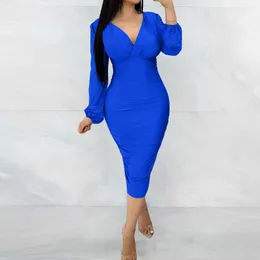 Casual Dresses Rephyllis Women Summer Midi Elegant Party Evening Cocktail BodyCon Work Business Office Long Hidees 2023