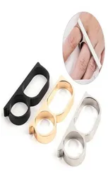 10PCS Personality Hyperbole Double Knuckle Band Ring For Men Blogger Two Finger Punk Ring Gift Jewelry Bijoux Accessories7101154