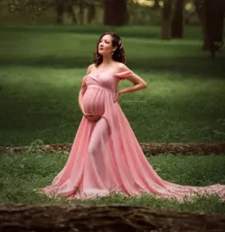 Maternity Dresses Sexy For Po Shoot Pregnancy Dress Pography Prop Off Shoulders Maxi Pregnant Women Clothes 230605