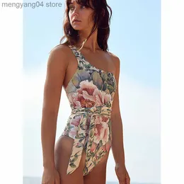 Women's Swimwear Sexy Triangle Micro Bikinis One Piece Complete Swimsuit Sun Protection Floral Print Women String Bathing Suit Push Up Swimwear T230606