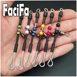 낚시 고리 6 PCS 베어링 스위블 커넥터 빠른 후크 우르 프라 파라 시간은 rapidos la pesca kolay atma aparati 230606