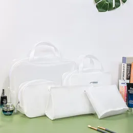 Storage Bags White Eva Mesh Wash Bag Waterproof Travel Bath Cosmetic Combination Wardrobe Organization