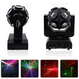 LED RGBW 4 in 1レーザービームストロボ移動ヘッドライトステージレーザープロジェクターDJディスコボールプロムクリスマスパーティーバークラブ屋内