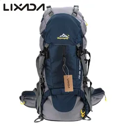 Sacos Outdoor Lixada 50L À Prova D' Água Desporto Hiking Caminhadas Camping Viagens Mochila Alpinismo Escalada Mochila Capa De Chuva 230605