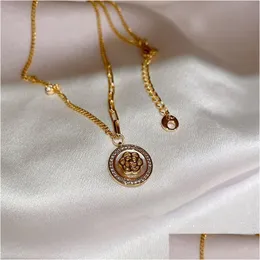 Pendant Necklaces Camellia Clavicle Necklace Fashion Hip Hop Jewelry Link Chain Designer For Men Women Gift Drop Delivery Pendants Dhzsk