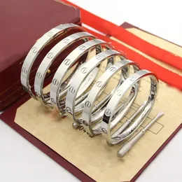 Love series pulseira de ouro Au 750 18 K nunca desbota tamanho 18-21 com caixa com chave de fenda réplica oficial de alta qualidade marca de luxo jewe2307