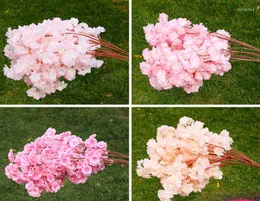 Fiori decorativi Simulazione Ramo di ciliegio Albero di nozze Pera Decorazione floreale in plastica