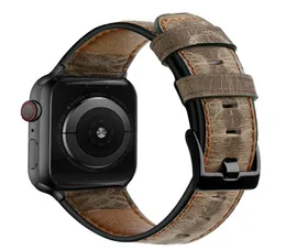 Genuine Leather Band for Apple Watch 3842mm 4044mm Wristband Strap iWatch Series 5 4 3 2 1 Crazy Horse Bands Wrist5252601
