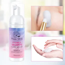 Araçlar 60ml Wimper Reiniging Mousse Set Ooglid SchuiMende Reiniger Pomp Ontwerp Wimper Uzantısı Wasborstel Geen Stimulatie Temiz Yapın