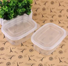 Partihandel disponibel 709 ml plastkaka behållare 2 typer färglock mönster lager tårta brödlåda bento lådor lunchlåda