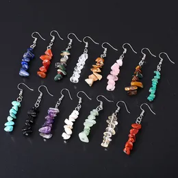 Crystal Stone Beaded Earrings Natural Stone DIY Tassel Earrings Women's Ear Studs Fashion Accessories