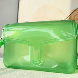 Модная желе пакета дизайнерская сумка женщин прозрачная сумка роскошная прозрачная ПВХ Мессенджер пляж Тоты плеча мешки с джелли сумки сумочка женская бандалово -кошелек кошелька