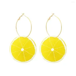 Серьги Girlgo Summer Style Fresh Lemon for Women Girl