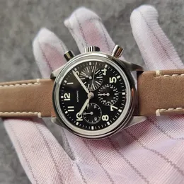 cronografo vintage uomo orologio da polso 41mm meccanico impermeabile movimento automatico nonno regalo orologio di lusso269H