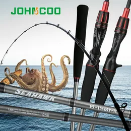 Canne da spinning JOHNCOO Canna da pesca alla seppia Super Light Saltwater Squid Boat Sensitive Jigging 15m 16m ML Max 120g 230605