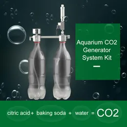 Utrustning CO2 Aquarium DIY CO2 -generatorsystempaket med bubbelräknare Solenoidkontrollventil för växter Fish Tank Aquarium CO2 Diffusor