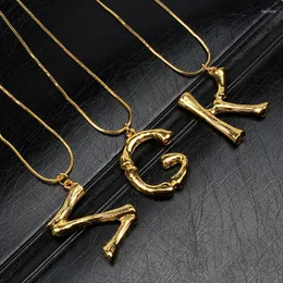 Chains Brand 26 Alloy English Alphabet Necklace Personality Men And Women Sweater Chain Bamboo Accessories
