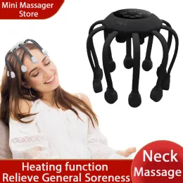 Avslappning Massager Avslappning Tryck Relief Vibration Exakt Grabbar hårbotten Massager Artefakt som flexar och greppar huvudet