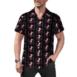 Mäns casual skjortor snigelälskare lös skjorta män strand söt djur tryck hawaiian design korta ärmar mode överdimensionerade blusar