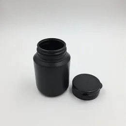 50pcs lot 100ml 100cc Plastic HDPE Black Pharmaceutical container Pill Bottles with hard pull-ring cap for Medicine Packaging169o