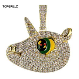 TOPGRILLZ 6ix9ine Solid Unicorn Pendants Necklaces Hip Hop Punk Gold Silver Chains For Men Women Charm Jewelry Party Gift265h