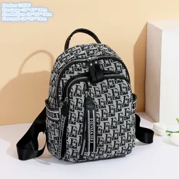 wholesale shoulder bags 3 beautifully woven Jacquard fashion handbag light soft letter printed leisure backpack multi-zipper compartment leather bag 12458#