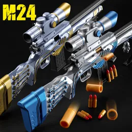 M24 Toy Guns Soft Bullet Shell Ejected Gun Rifle Sniper Manual Foam Darts Blaster Shooting Toy For Acults Children Boys Outdoor Games