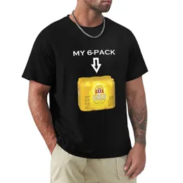 Polos Masculinas My 6-pack.....of XXXX Gold T-Shirt Funny T-Shirt Shirts Custom Design Your Own Tee Men de Manga Curta