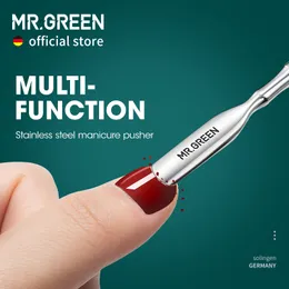 Cuticle Pushers MRGREEN Pusher Double Ended Nail Polish Remover Manicure Tool Dirt Cleaner Stainless Steel Dead Skin 230606