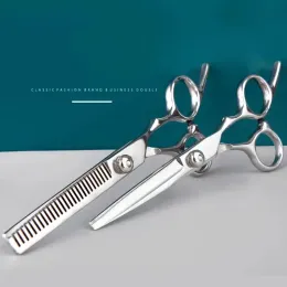 Stål hårklippare, spegelpolering tunn modellering hår saxverktyg