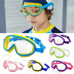 Дайвингические очки Big рама Kids Swim Goggles Anti Fog Wide View Swampe Gear для мальчиков девочки Детские очки для бассейна 230606