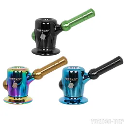 TOPPUFF Travel Essentials Cachimbo de Vidro Galvanizado Fumar Cachimbos de Água Tabaco Cachimbo de Água Garrafa de Narguilé Haste de Metal Cabo de Cachimbo de Colher Cachimbo de Erva Colorida para Fumar