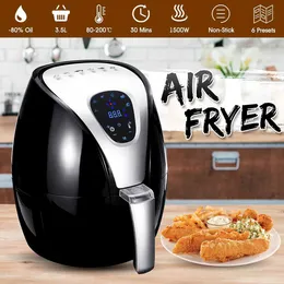 Fryers 220V Air Fryer wielofunkcyjny cyfrowy limit kuchenki zdrowotnej piekarnik Bezpłatny olej z niskim tłuszczu 6 wstępne grillowanie z jedzenie