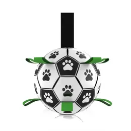 Brinquedos para cães Bola de futebol com abas para agarrar Brinquedos interativos para cachorros para cabo de guerra Brinquedo aquático para animais de estimação Bolas para cães duráveis para cães de porte médio