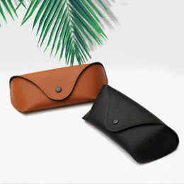 Sunglasses Cases PU Leather Eyewear Cover for Womens Eyeglasses Case Men Reading Glasses Box With Metal Buckle 230605