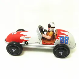 Wind Up Toys Funny Adult Collection Retro Out Toy Metal Tin The Racing Car Механические часовые фигуры модели детей подарок 230605