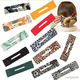 Pano com estampa de leopardo de outro estilo, moda mágica, multicolorido, hábil, fabricante de coque, ferramenta de cabelo, acessórios para mulheres e meninas