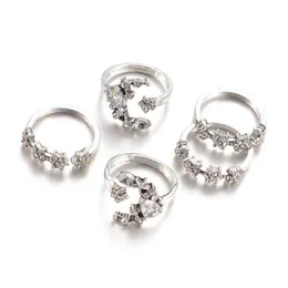 Cluster Rings Crystal Star Moon Ring Cringle Сложность Midi Summer Women Fashion Will Will Will и Andy Dift Drop Deliver Dh74i